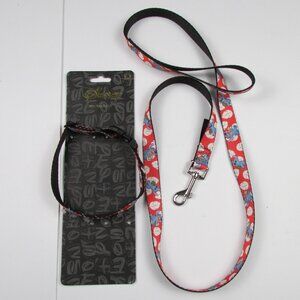 Disney Dog Collar & Leash Size M Stitch From Lilo & Stitch Movie Buckle Down New